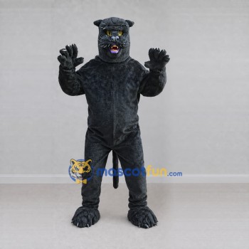 Custom Dark Gray Panther Mascot Costume Adult Full Body Suit for Sports Events