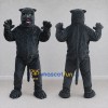 Custom Dark Gray Panther Mascot Costume Adult Full Body Suit for Sports Events