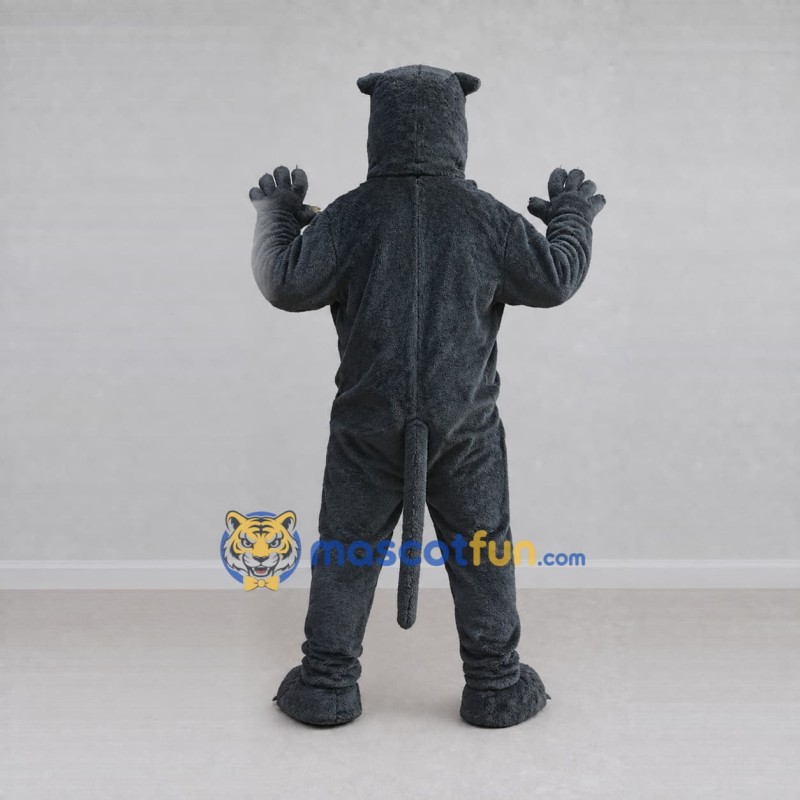 Custom Dark Gray Panther Mascot Costume Adult Full Body Suit for Sports Events