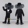 Custom Gray and Black Koala in Suit Mascot Costume Adult Full Body Suit for Party Events Custom Gray and Black Koala in Suit Mascot Costume Adult Full Body Suit for Party Events
