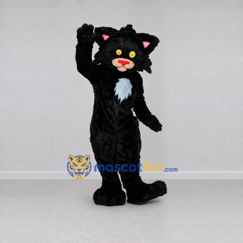 Custom Black and White Cat Mascot Costume Adult Full Body Suit for Halloween Events Custom Black and White Cat Mascot Costume Adult Full Body Suit for Halloween Events