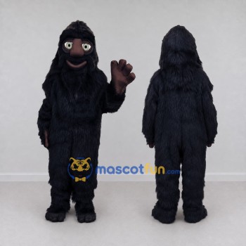 Custom Black Gorilla Mascot Costume Adult Full Body Suit for Wildlife Events
