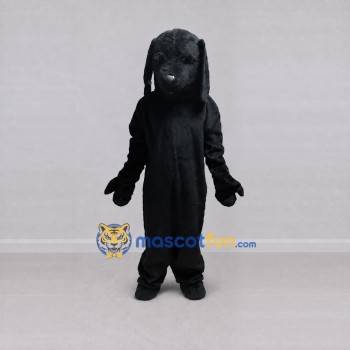 Custom Black Dog Mascot Costume Adult Full Body Suit for Pet Events Custom Black Dog Mascot Costume Adult Full Body Suit for Pet Events