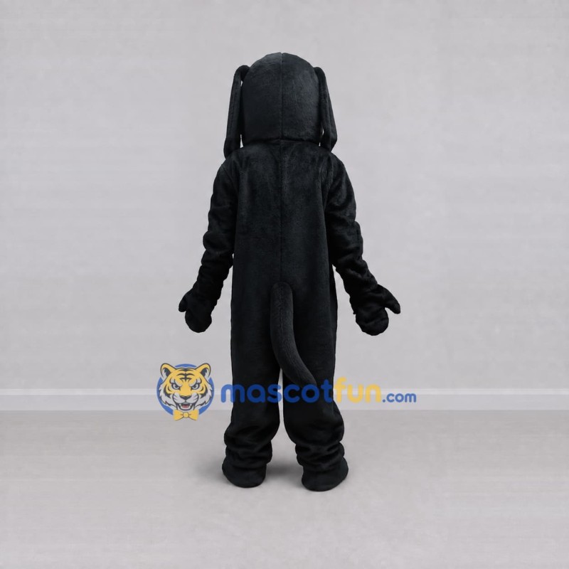 Custom Black Dog Mascot Costume Adult Full Body Suit for Pet Events Custom Black Dog Mascot Costume Adult Full Body Suit for Pet Events