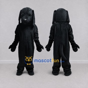 Custom Black Dog Mascot Costume Adult Full Body Suit for Pet Events