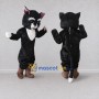 Custom Black and White Cat Mascot Costume Adult Full Body Suit for Pet Events