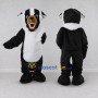 Custom Black White and Tan Dog Mascot Costume Adult Full Body Suit for Pet Events