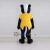 Custom Black White and Yellow Skunk in T-Shirt Mascot Costume Adult Full Body Suit for School Events Custom Black White and Yellow Skunk in T-Shirt Mascot Costume Adult Full Body Suit for School Events