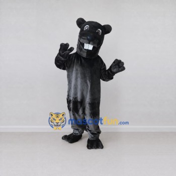 Custom Black and Gray Rodent Mascot Costume Adult Full Body Suit for Woodland Events