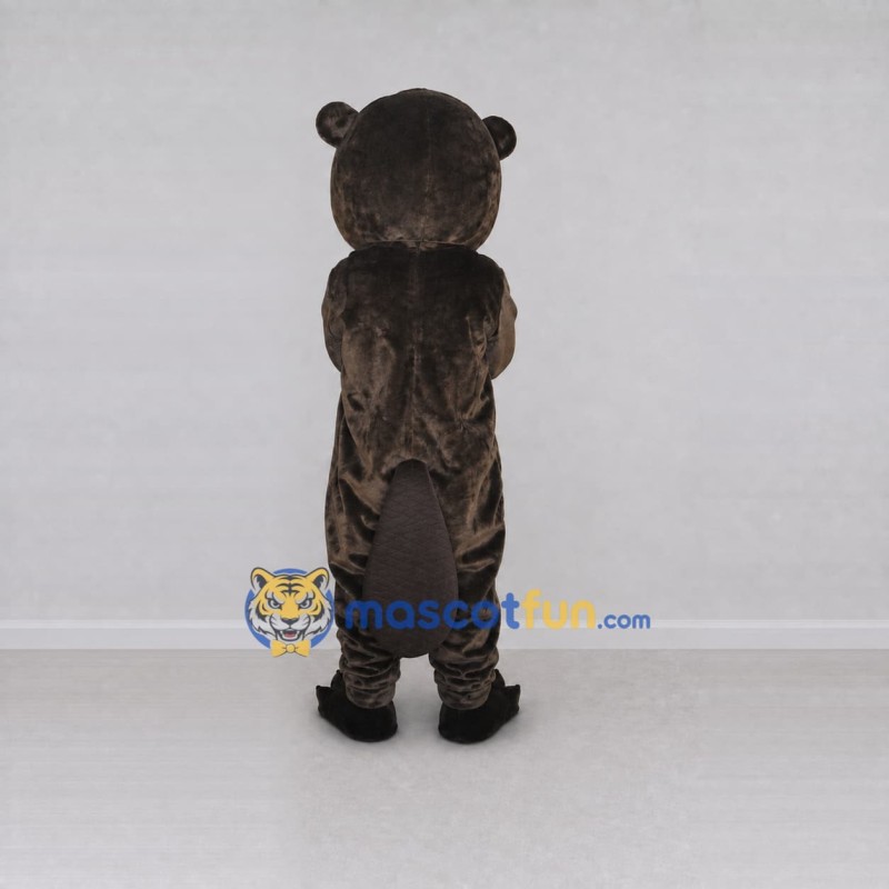 Custom Dark Brown Beaver Mascot Costume Adult Full Body Suit for Woodland Events Custom Dark Brown Beaver Mascot Costume Adult Full Body Suit for Woodland Events