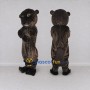 Custom Dark Brown Beaver Mascot Costume Adult Full Body Suit for Woodland Events