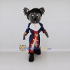 Custom Gray Blue and Red Koala in Robe Mascot Costume Adult Full Body Suit for Cultural Events Custom Gray Blue and Red Koala in Robe Mascot Costume Adult Full Body Suit for Cultural Events