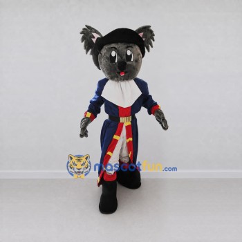 Custom Gray Blue and Red Koala in Robe Mascot Costume Adult Full Body Suit for Cultural Events Custom Gray Blue and Red Koala in Robe Mascot Costume Adult Full Body Suit for Cultural Events