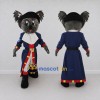 Custom Gray Blue and Red Koala in Robe Mascot Costume Adult Full Body Suit for Cultural Events Custom Gray Blue and Red Koala in Robe Mascot Costume Adult Full Body Suit for Cultural Events