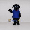Custom Black and Blue Dog in T-Shirt Mascot Costume Adult Full Body Suit for Pet Events Custom Black and Blue Dog in T-Shirt Mascot Costume Adult Full Body Suit for Pet Events
