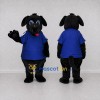 Custom Black and Blue Dog in T-Shirt Mascot Costume Adult Full Body Suit for Pet Events Custom Black and Blue Dog in T-Shirt Mascot Costume Adult Full Body Suit for Pet Events