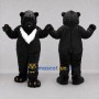 Custom Black and White Asiatic Black Bear Mascot Costume Adult Full Body Suit for Wildlife Events