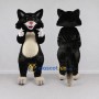 Custom Black and Cream Cat Mascot Costume Adult Full Body Suit for Pet Events