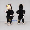 Custom Black and Cream Cat Mascot Costume Adult Full Body Suit for Children's Events