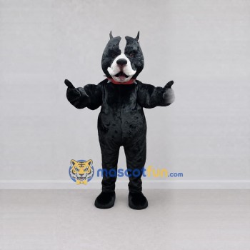 Custom Black and White Bulldog Mascot Costume Adult Full Body Suit for Sports Events Custom Black and White Bulldog Mascot Costume Adult Full Body Suit for Sports Events