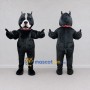 Custom Black and White Bulldog Mascot Costume Adult Full Body Suit for Sports Events