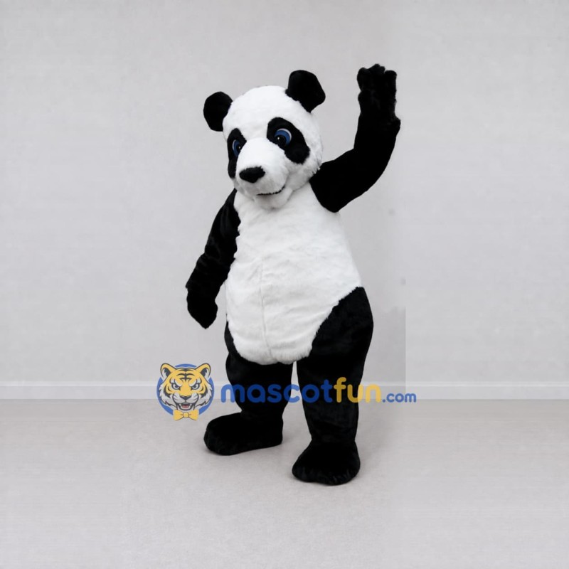 Custom Black and White Panda Mascot Costume Adult Full Body Suit for Wildlife Events