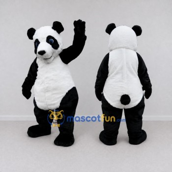 Custom Black and White Panda Mascot Costume Adult Full Body Suit for Wildlife Events