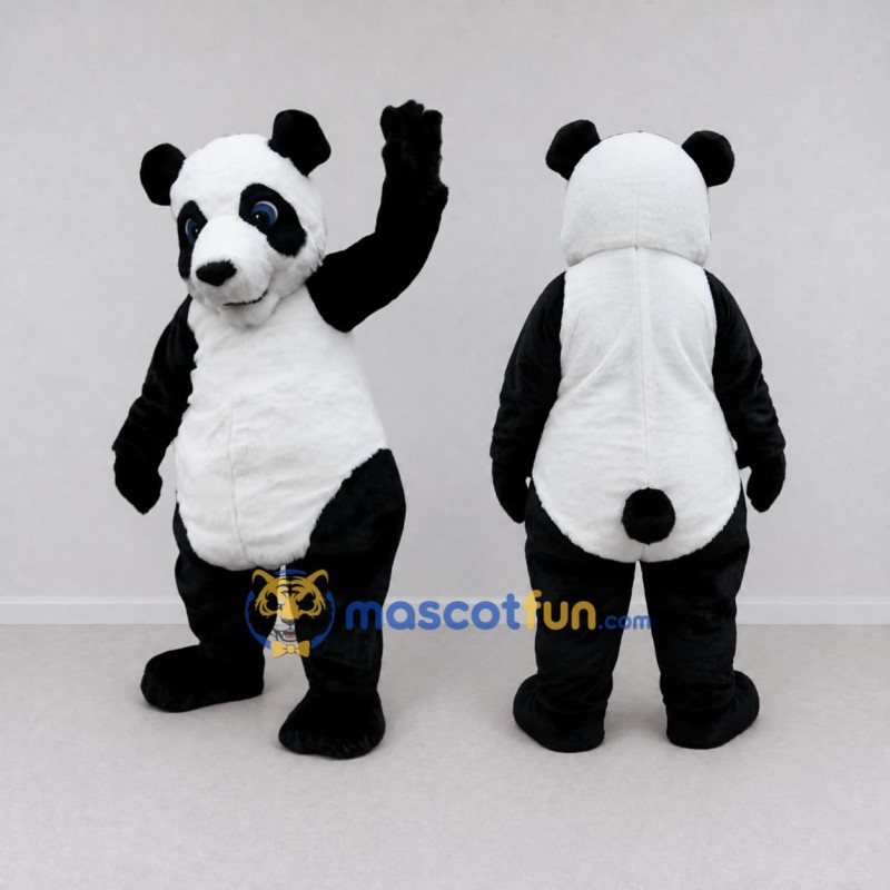 Custom Black and White Panda Mascot Costume Adult Full Body Suit for Wildlife Events