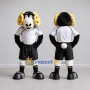 Custom Black White and Yellow Ram in Sportswear Mascot Costume Adult Full Body Suit for Sports Events