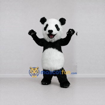 Custom Black and White Panda Mascot Costume Adult Full Body Suit for Wildlife Events Custom Black and White Panda Mascot Costume Adult Full Body Suit for Wildlife Events