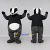 Custom Gray Black and White Badger in T-Shirt Mascot Costume Adult Full Body Suit for Woodland Events Custom Gray Black and White Badger in T-Shirt Mascot Costume Adult Full Body Suit for Woodland Events