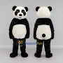 Custom Black and White Panda Mascot Costume Adult Full Body Suit for Children's Events
