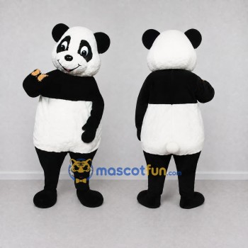 Custom Black and White Panda Mascot Costume Adult Full Body Suit for Children's Events