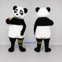 Custom Black and White Panda Mascot Costume Adult Full Body Suit for Children's Events