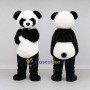 Custom Black and White Panda Mascot Costume Adult Full Body Suit for Children's Events