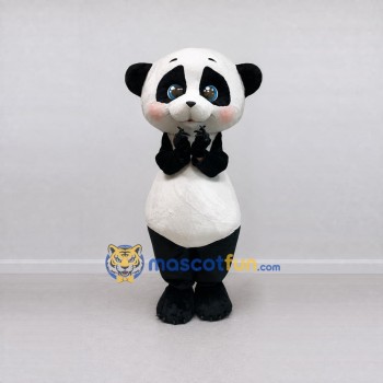 Custom Black White and Pink Panda Mascot Costume Adult Full Body Suit for Children's Events Custom Black White and Pink Panda Mascot Costume Adult Full Body Suit for Children's Events