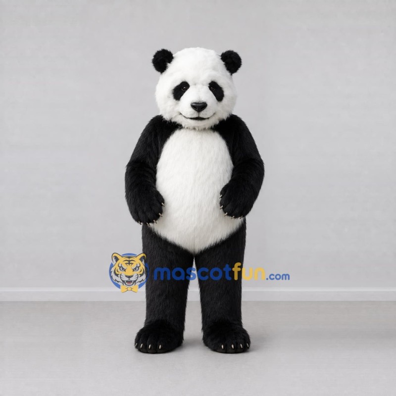 Custom Black and White Panda Mascot Costume Adult Full Body Suit for Wildlife Events Custom Black and White Panda Mascot Costume Adult Full Body Suit for Wildlife Events