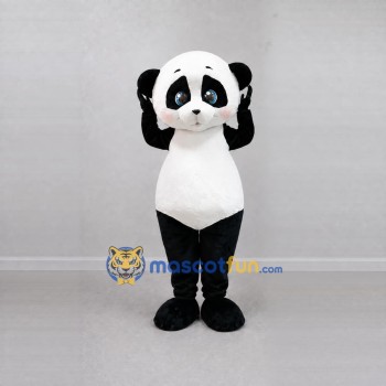 Custom Black White and Pink Panda Mascot Costume Adult Full Body Suit for Children's Events Custom Black White and Pink Panda Mascot Costume Adult Full Body Suit for Children's Events