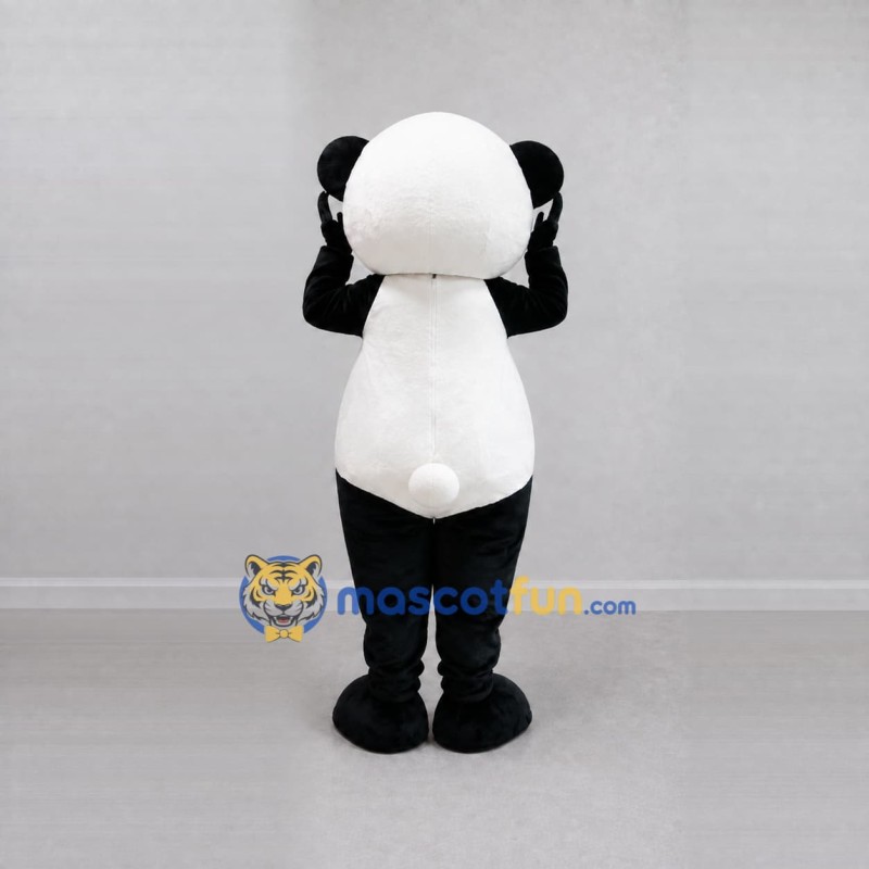 Custom Black White and Pink Panda Mascot Costume Adult Full Body Suit for Children's Events Custom Black White and Pink Panda Mascot Costume Adult Full Body Suit for Children's Events
