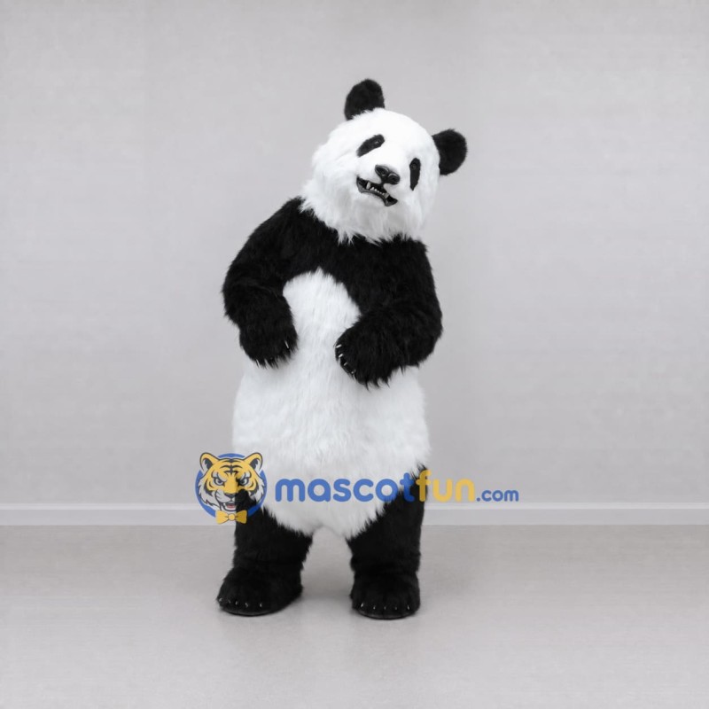 Custom Black and White Panda Mascot Costume Adult Full Body Suit for Wildlife Events Custom Black and White Panda Mascot Costume Adult Full Body Suit for Wildlife Events