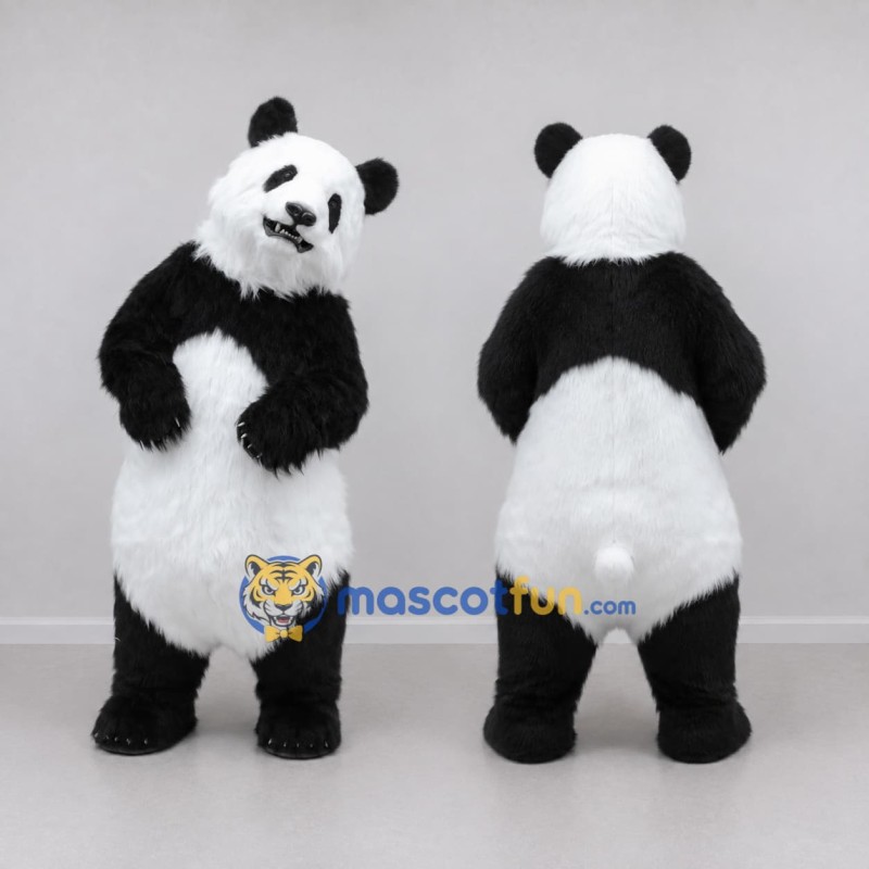 Custom Black and White Panda Mascot Costume Adult Full Body Suit for Wildlife Events Custom Black and White Panda Mascot Costume Adult Full Body Suit for Wildlife Events