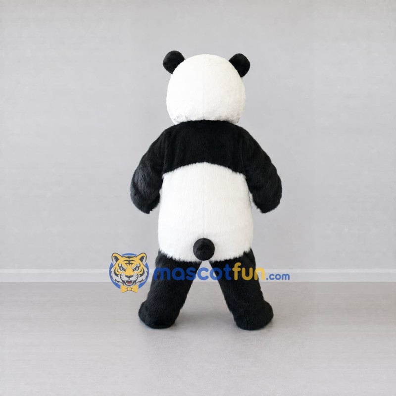 Custom Black and White Panda Mascot Costume Adult Full Body Suit for Wildlife Events Custom Black and White Panda Mascot Costume Adult Full Body Suit for Wildlife Events