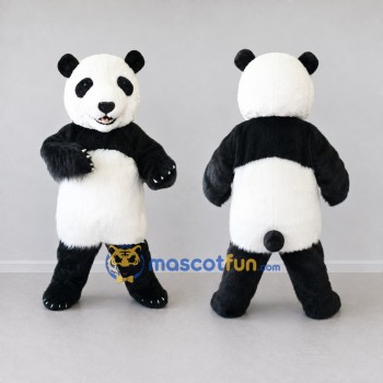 Custom Black and White Panda Mascot Costume Adult Full Body Suit for Wildlife Events