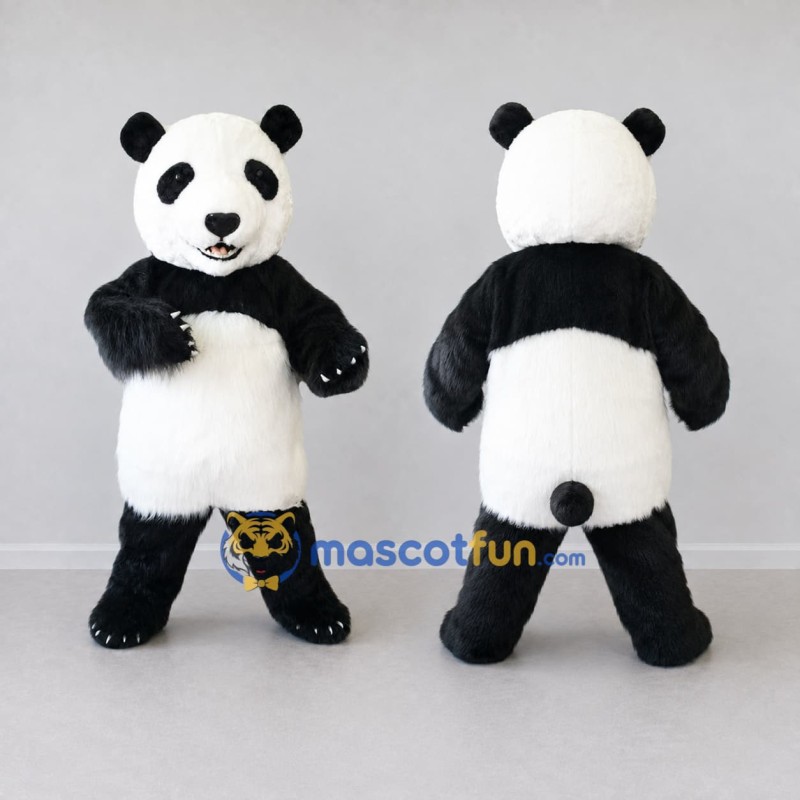 Custom Black and White Panda Mascot Costume Adult Full Body Suit for Wildlife Events Custom Black and White Panda Mascot Costume Adult Full Body Suit for Wildlife Events
