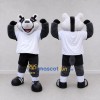 Custom Gray Black and White Badger in Sportswear Mascot Costume Adult Full Body Suit for Sports Events Custom Gray Black and White Badger in Sportswear Mascot Costume Adult Full Body Suit for Sports Events