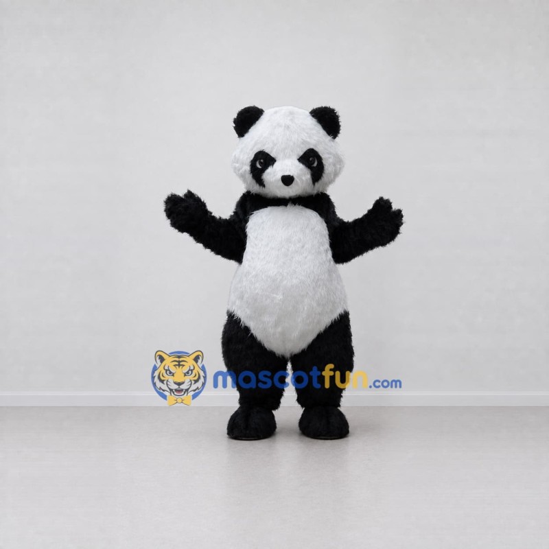 Custom Black and White Panda Mascot Costume Adult Full Body Suit for Children's Events Custom Black and White Panda Mascot Costume Adult Full Body Suit for Children's Events