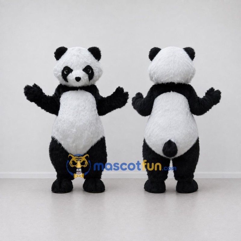 Custom Black and White Panda Mascot Costume Adult Full Body Suit for Children's Events Custom Black and White Panda Mascot Costume Adult Full Body Suit for Children's Events