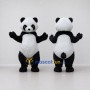 Custom Black and White Panda Mascot Costume Adult Full Body Suit for Children's Events