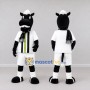 Custom Black and White Horse in Sportswear Mascot Costume Adult Full Body Suit for Sports Events