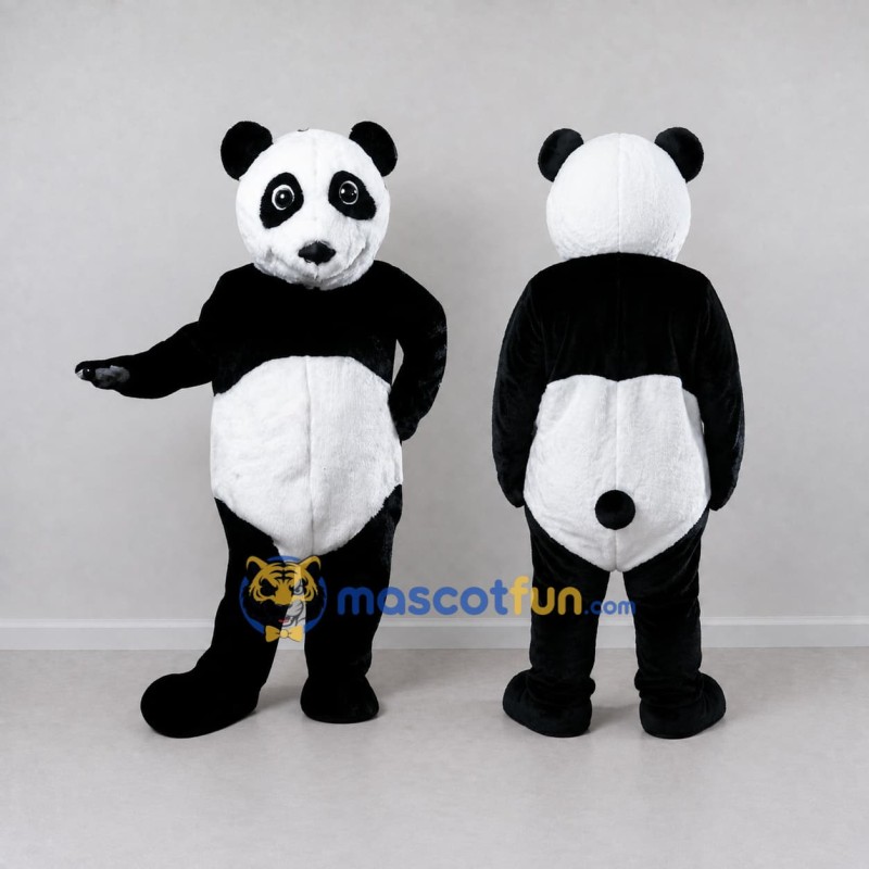 Custom Black and White Panda Mascot Costume Adult Full Body Suit for Children's Events Custom Black and White Panda Mascot Costume Adult Full Body Suit for Children's Events